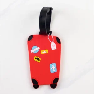 Suitcase Pattern Design Luggage Tag Orange