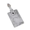 PU Leather Luggage Tag Name ID Grey